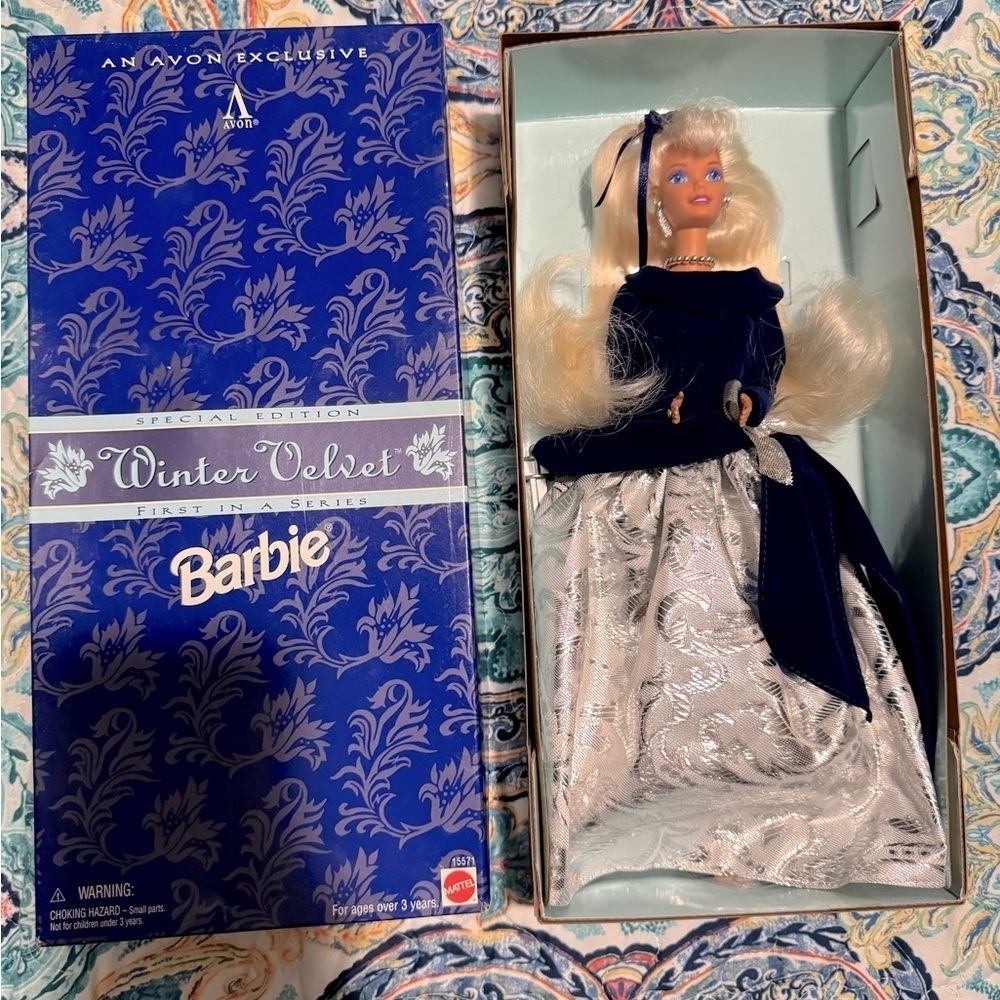 Vintage Avon Exclusive Winter Velvet Matell Barbie Doll Special Edition